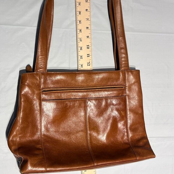 Derek Alexander designer shoulder leather purse W x H x D = 14" x 10" x 3.5" - Picture 4 of 14